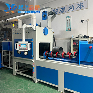 智能环保台车自动推进式圆管外壁喷砂机