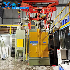 山西双吊钩抛丸机安装现场