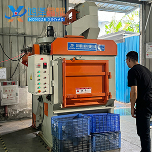 履带式抛丸机去毛刺除锈表面清理 定做防爆电机环保湿式除尘系统